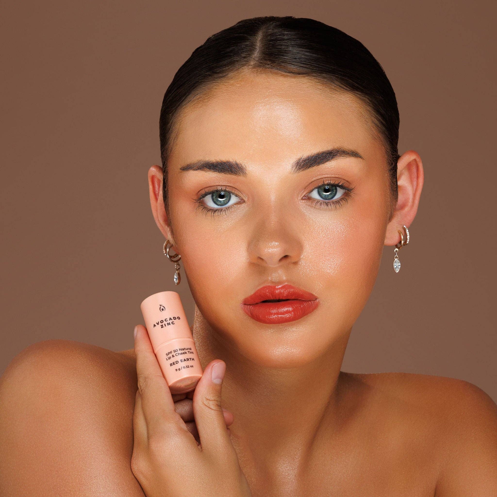 SPF 50 Natural Lip & Cheek Tint: Red Earth